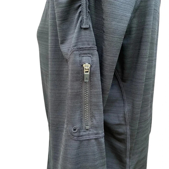 Athleta Black Long Sleeve 1/4 Zip Pullover with Arm Zipper Pocket Size XL - Picture 6 of 15